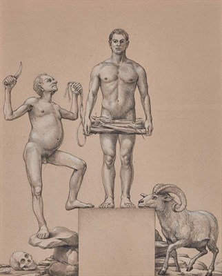 Lot 14 - Michael Bergt American. b. 1956 Abraham and...