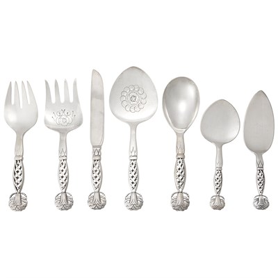 Lot 391 - Group of Georg Jensen Sterling Silver Serving...
