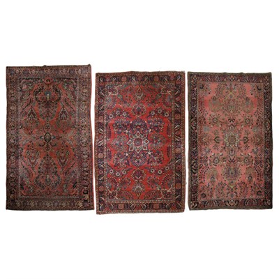 Lot 716 - Three Sarouk Rugs North Persia, circa 1925...