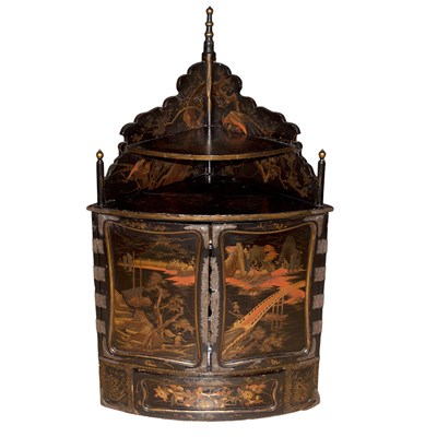 Lot 273 - Georgian Style Chinoiserie Decorated Corner...