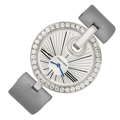 Lot 253 - White Gold and Diamond 'Captive de Cartier' Wristwatch, Cartier