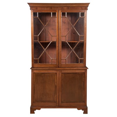 Lot 485 - George III Mahogany Bookcase Height 7 feet 6...