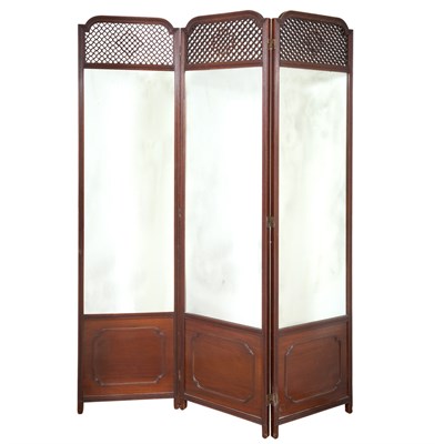 Lot 118 - Art Deco Style Mirrored Three-Panel Screen...