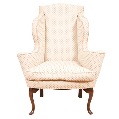 Lot 143 - Queen Anne Mahogany Wing Chair
