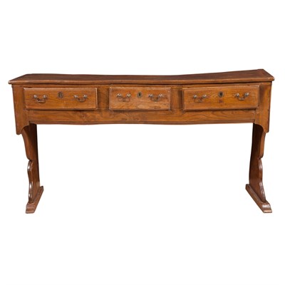 Lot 483 - Provincial Georgian Oak Welsh Dresser Base...