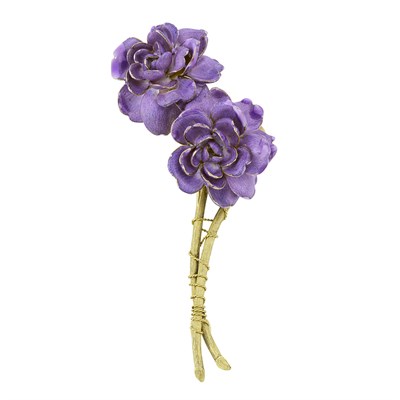 Lot 46 - Antique Gold and Purple Enamel Flower Pin, Tiffany & Co.