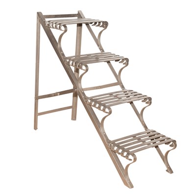 Lot 244 - Metal Folding Library Stairs Height 34 1/2...