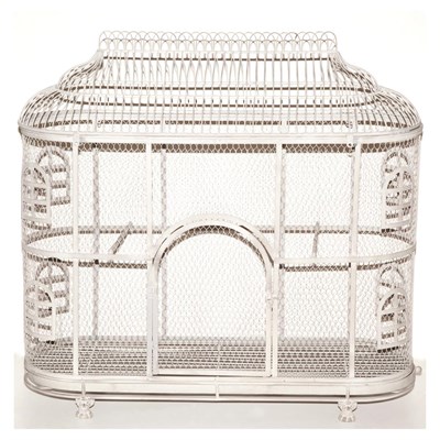 Lot 515 - Victorian Style White Painted Bird Cage Height...