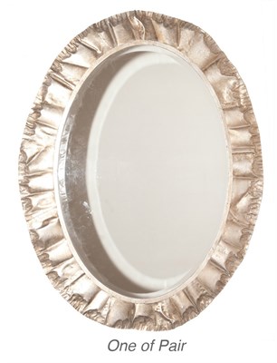 Lot 356 - Pair of Industrial Style Metal Mirrors Height...