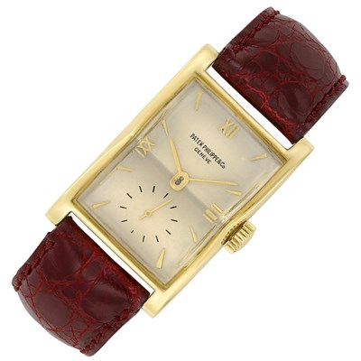 Lot 3121 - Gentleman's Gold 'Pagoda' Wristwatch, Patek Philippe, Ref. 1588