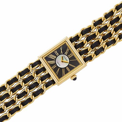 Lot 205 - Lady's Gold and Leather Wristwatch, Chanel, Paris