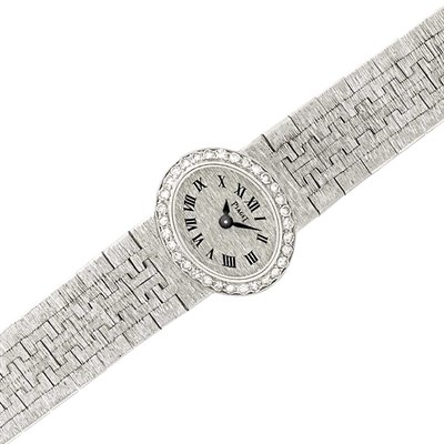 Lot 3287 - Lady's White Gold and Diamond Wristwatch, Piaget