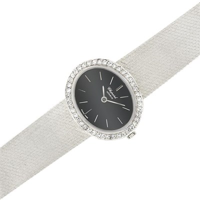 Lot 3223 - Lady's White Gold and Diamond Wristwatch, Chopard