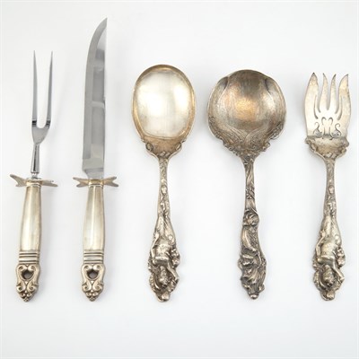 Lot 350 - Group of Five Sterling Silver Serving Pieces...