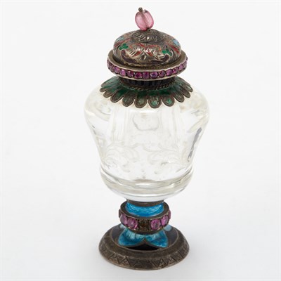 Lot 369 - Viennese Silver and Enamel Mounted Rock...