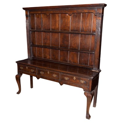 Lot 461 - Provincial Georgian Oak Welsh Dresser Height 6...