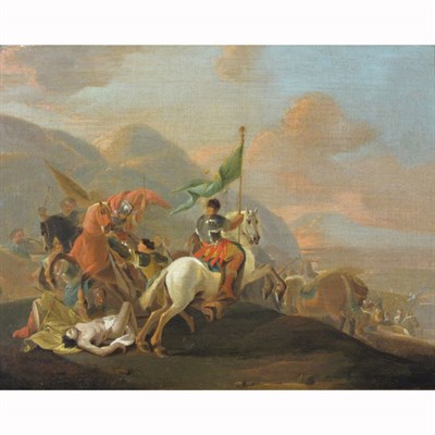 Lot 65 - Follower of Johannes Lingelbach Battle Scene...