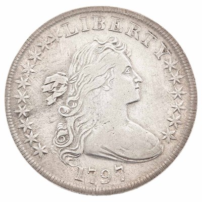 Lot 1182 - United States 1797 Draped Bust Silver Dollar...
