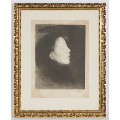 Lot 118 - Eugene Carriere NELLY CARRIERE, LES YEUX CLOS...