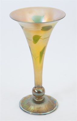 Lot 249 - Tiffany Gold and Green Leaf and Vine Decorated...