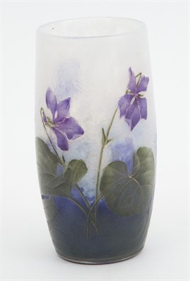 Lot 221 - Daum Art Nouveau Acid Etched and Enameled...