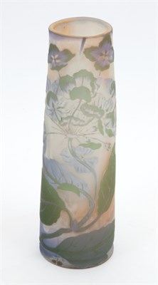 Lot 239 - Gallé Acid Etched Floral Decorated Cameo Glass...