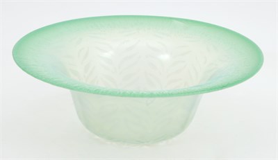 Lot 280 - Tiffany Wheel Engraved Green Pastel and...