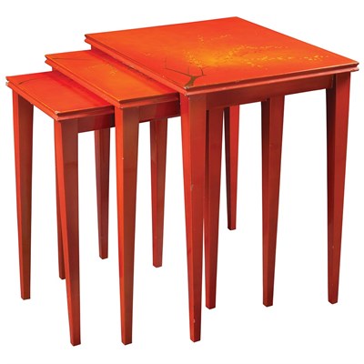 Lot 389 - Set of Three Bernard Dunand Lacquered and...