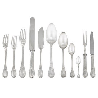 Lot 504 - French Silver Flatware Service Late 19th/early...