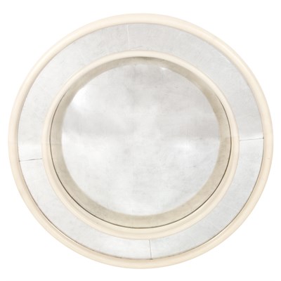 Lot 152 - Painted Wood Mirror Framed Convex Mirror...