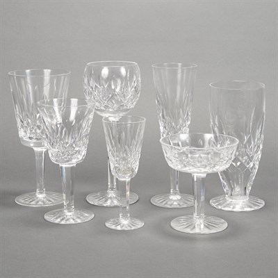 Lot 253 - Waterford Cut Glass Partial Stemware Service...