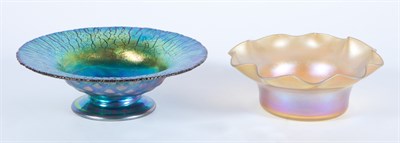 Lot 274 - Two Tiffany Blue or Gold Favrile Glass...