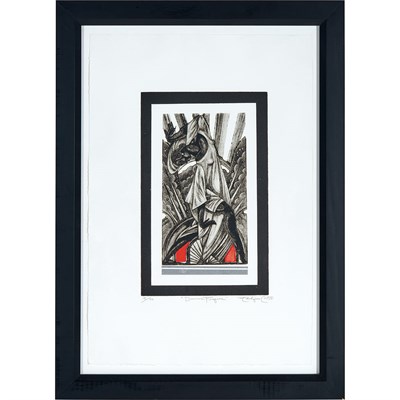 Lot 66 - Eldzier Cortor DANCE FIGURE I Color etching,...