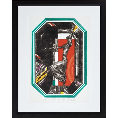 Lot 64 - Eldzier Cortor JEWELS/THEME II Color mezzotint,...