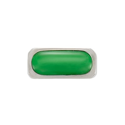 Lot 3254 - White Gold and Jade Ring