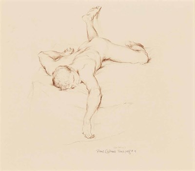 Lot 17 - Paul Cadmus RECLINING MALE NUDE (D. 53)...