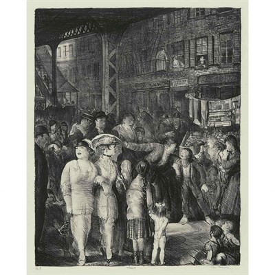 Lot 27 - George Bellows THE STREET (M. 47) Lithograph,...