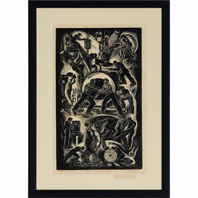 Lot 43 - Letterio Calapai (1902-1993) LABOR IN A DIESEL...