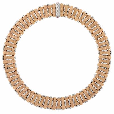 Lot 264 - Reversible Two-Color Gold and Diamond Necklace, Roberto Coin