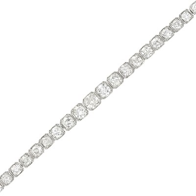 Lot 108 - Platinum and Diamond Bracelet