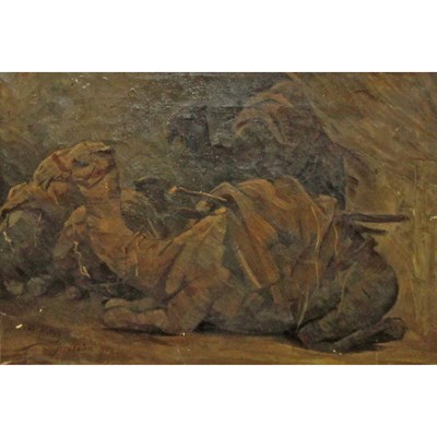 Lot 39 - Friedrich von Keller German, 1840-1914 Camels...