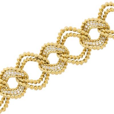 Lot 3411 - Gold and Diamond 'Macao' Bracelet, Van Cleef & Arpels, France