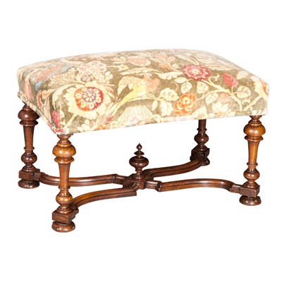Lot 397 - William and Mary Style Walnut Upholstered...