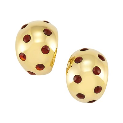 Lot 4 - Pair of Gold and Enamel Earclips, Van Cleef & Arpels, France