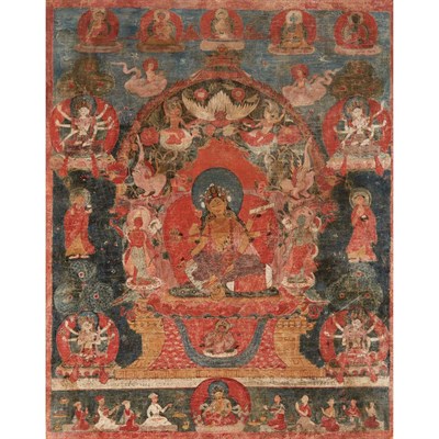 Lot 69 - Nepalese Thangka of Avalokitesvara 17th/18th...