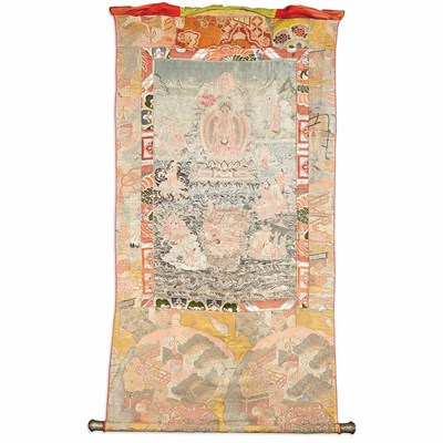 Lot 187 - Chinese Silk Thangka of Buddha 19th Century...