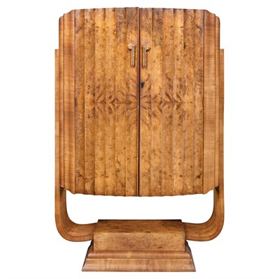 Lot 344 - Art Deco Burrwood Bar Cabinet Second quarter...