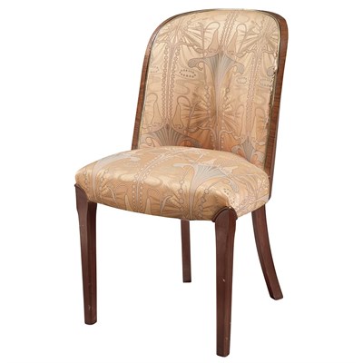 Lot 348 - Set of Four Art Deco Walnut and Mahogany...