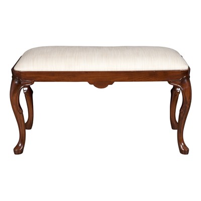 Lot 290 - George I Style Mahogany Upholstered Bench...