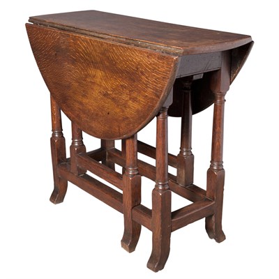 Lot 166 - English Oak Drop-Leaf Occasional Table Height...